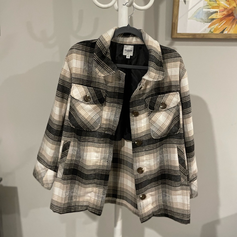 Kensie Jeans Checked Jacket